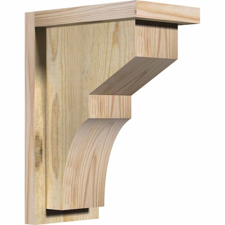 Ekena Millwork Monterey Rough Sawn Corbel w/Backplate, Douglas Fir, 6"W x 10"D x 14"H COR06X10X14MON01RDF